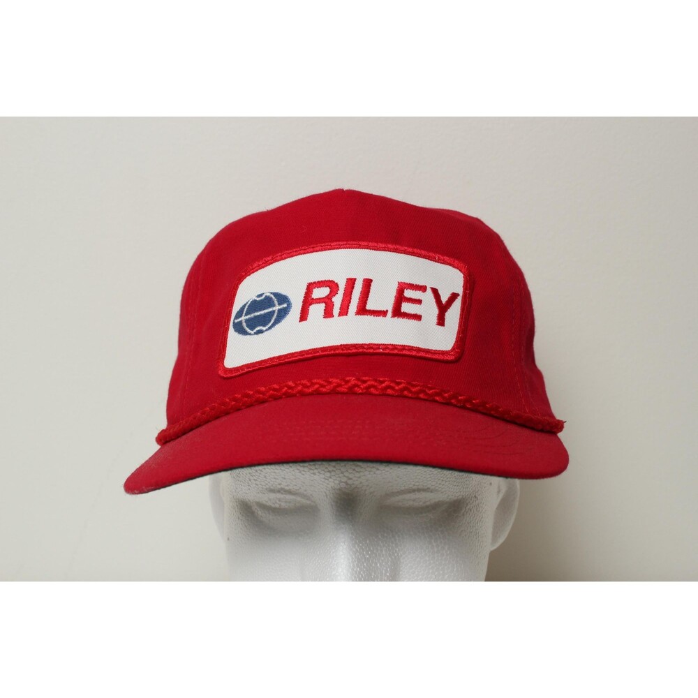 Vintage 1990s Red Riley Snapback Hat Baseball Cap
